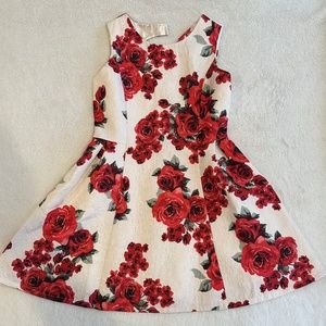 The Children’s Place White & Red Floral Dress